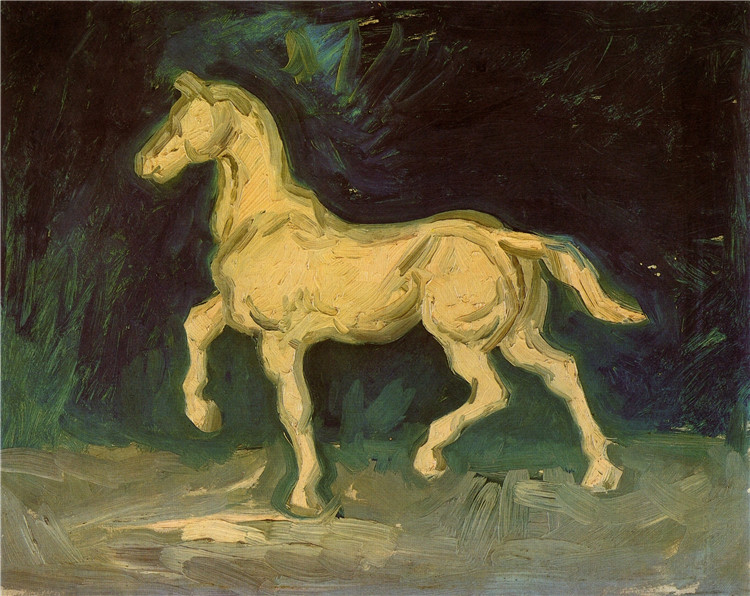 Plaster Statuette Of A Horse Van Gogh Oil Painting